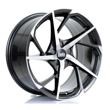 BOLA B18 GUNMETAL POLISHED FACE 5X98-120 9.5X19 ET25-45 CB76