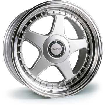 18x9.5 Dare F5 5x112/120 et42 CB72.6 Silver Polished Lip