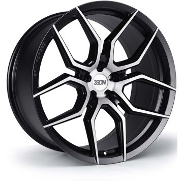 20x11 3SDM 0.50SF 5x130 et48 CB71.6 Matt Black Brushed Face