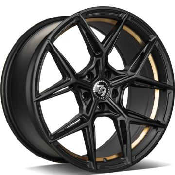 79WHEELS SCF-B MATT BLACK GOLD BARREL 5X112 9.5X19 ET40 66.6