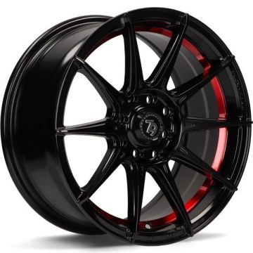 79WHEELS SCF-F GLOSS BLACK RED BARREL 4X100-114.3 7X15 ET35 67.1