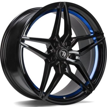 79WHEELS SV-A GLOSS BLACK BLUE BARREL 5X108 7.5X17 ET42 67.1