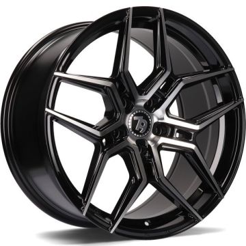 79WHEELS SV-B GLOSS BLACK POLISHED FACE 5X108 7.5X17 ET42 67.1