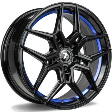 79WHEELS SV-B GLOSS BLACK BLUE BARREL 5X120 8.5X20 ET35 74.1