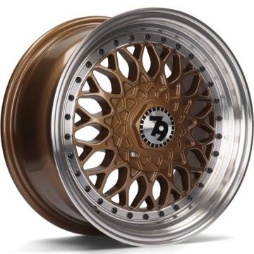 79WHEELS SV-E BRONZE POLISHED LIP 5X112-120 7.5X17 ET35 72.6