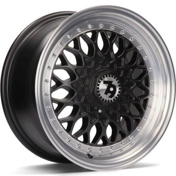 79WHEELS SV-E MATT BLACK POLISHED LIP 5X112-120 8X17 ET35 72.6