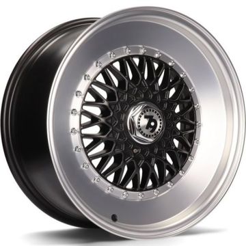79WHEELS SV-F MATT BLACK POLISHED LIP 4X100-114 7X15 ET30 67.1