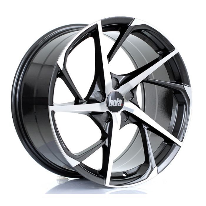 BOLA B18 GUNMETAL POLISHED FACE 5X98-120 9.5X19 ET25-45 CB76 main product photo