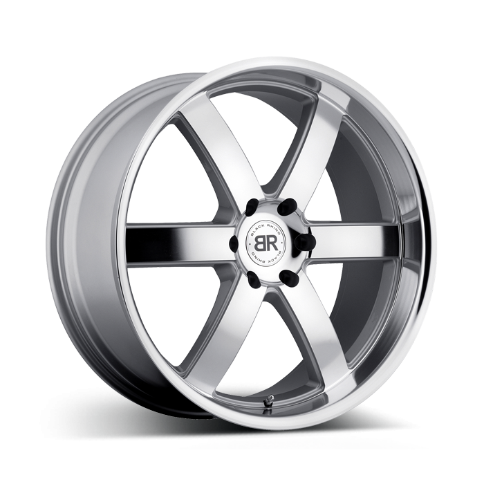 Black Rhino Pondora Silver W/Machine Cut Face And Lip 6x135 24x10 ET35 CB87.1 main product photo