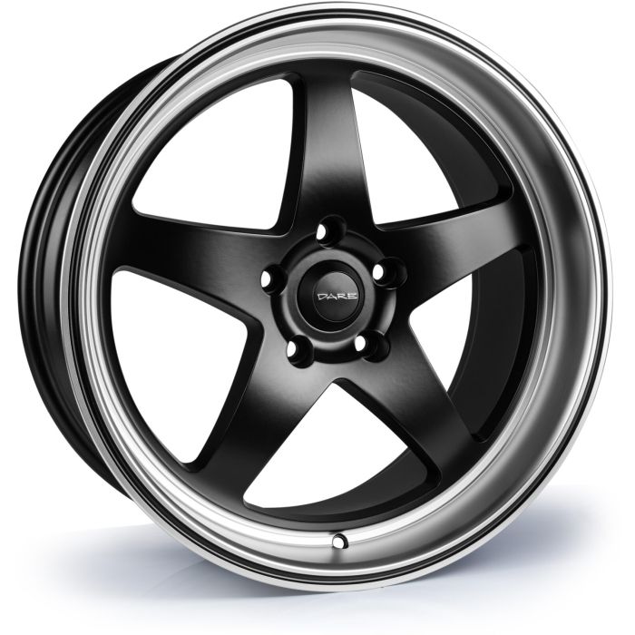 18x8 Dare F7 5x112 et42 CB73.1 Satin Black Polished Lip main product photo