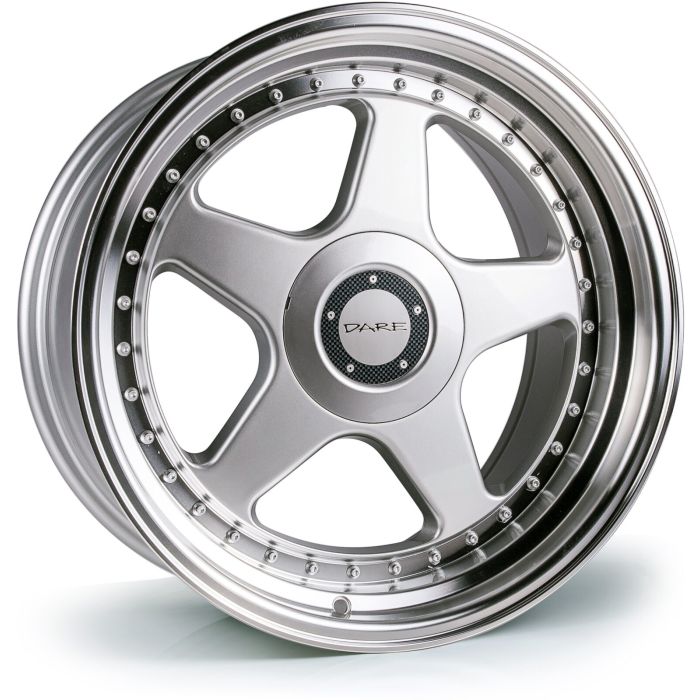 18x9.5 Dare F5 5x112/120 et42 CB72.6 Silver Polished Lip main product photo