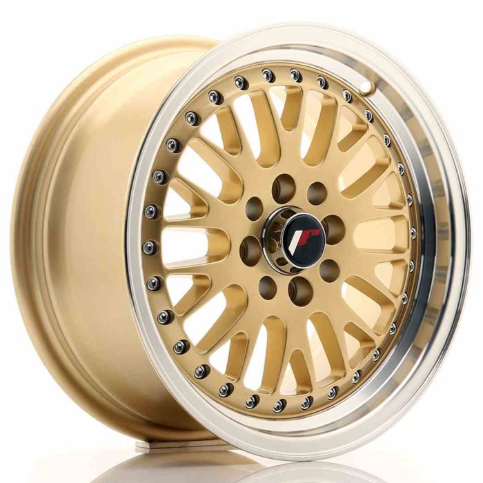 JR Wheels JR10 15x7 ET30 4x100/108 Gold w/Machined Lip main product photo