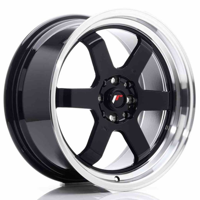JR Wheels JR12 17x8 ET33 5x100/114 Gloss Black main product photo