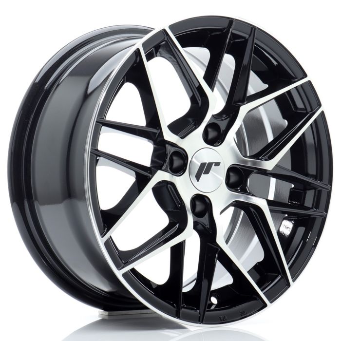 JR Wheels JR28 15x7 ET25 4x100 Gloss Black Machined Face main product photo