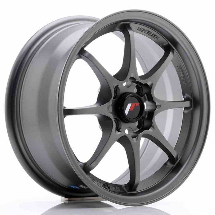 JR Wheels JR5 15x7 ET35 4x100 Matt Gun Metal main product photo