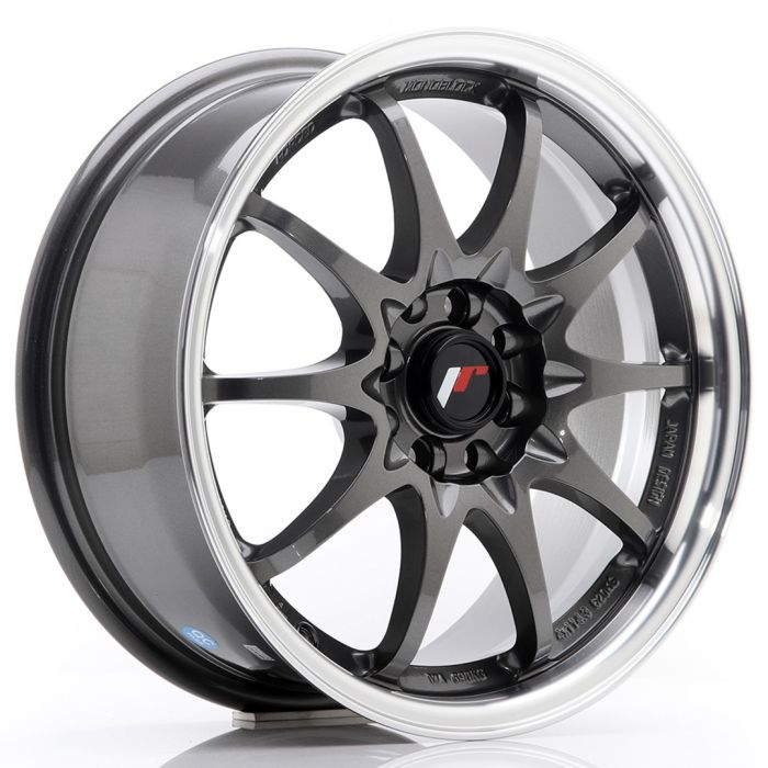 JR Wheels JR5 16x7 ET30 5x100/114,3 Gun Metal w/Machined Lip main product photo