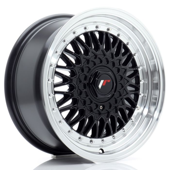 JR Wheels JR9 16x7,5 ET25 BLANK Gloss Black w/Machined Lip main product photo