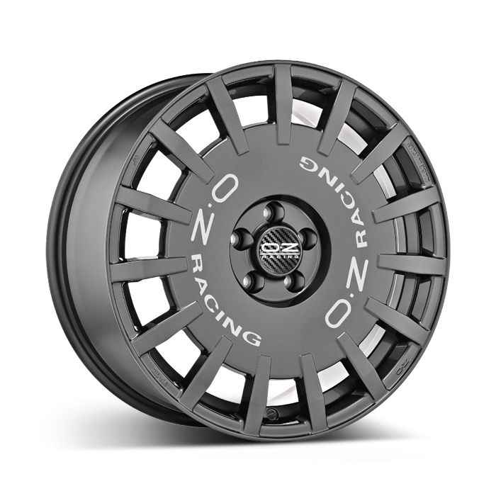 OZ Rally Racing Dark Graphite Silver Lettering 5x120 17x8 ET29 CB79 main product photo