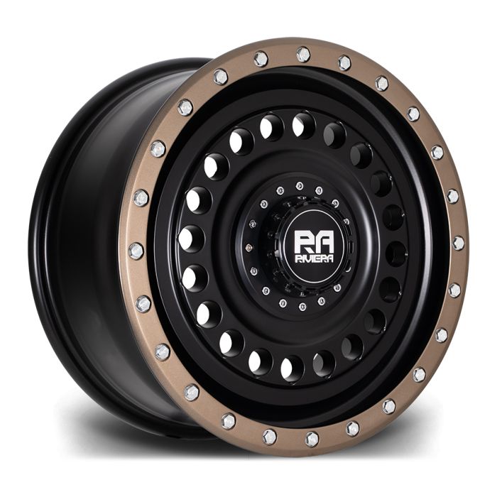 RIVIERA XTREME RXS3 17X8 5X120 40 65.1 MATT BLACK BRONZE EDGE main product photo