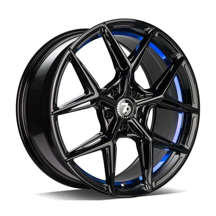 79WHEELS SCF-B GLOSS BLACK BLUE BARREL 5X112 9.5X19 ET40 66.6 main product photo