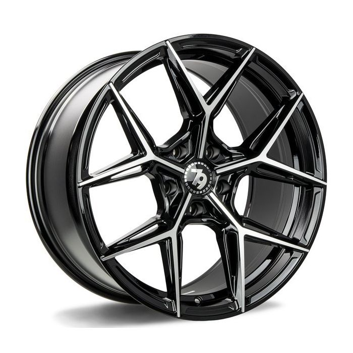 79WHEELS SCF-B BLACK POLISHED FACE 5X120 9.5X19 ET35 72.6 main product photo