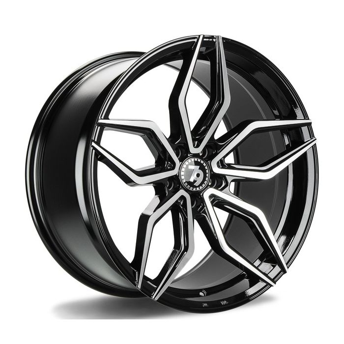 79WHEELS SCF-D BLACK POLISHED FACE 5X120 10.5X20 ET40 74.1 main product photo