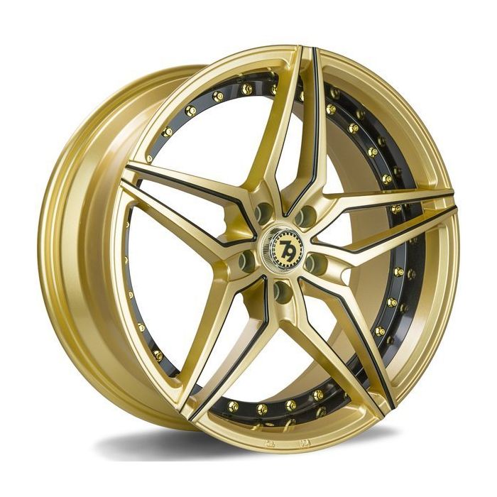 79WHEELS SV-AR GLOSS GOLD BLACK MILL 5X112 8.5X19 ET35 66.6 main product photo