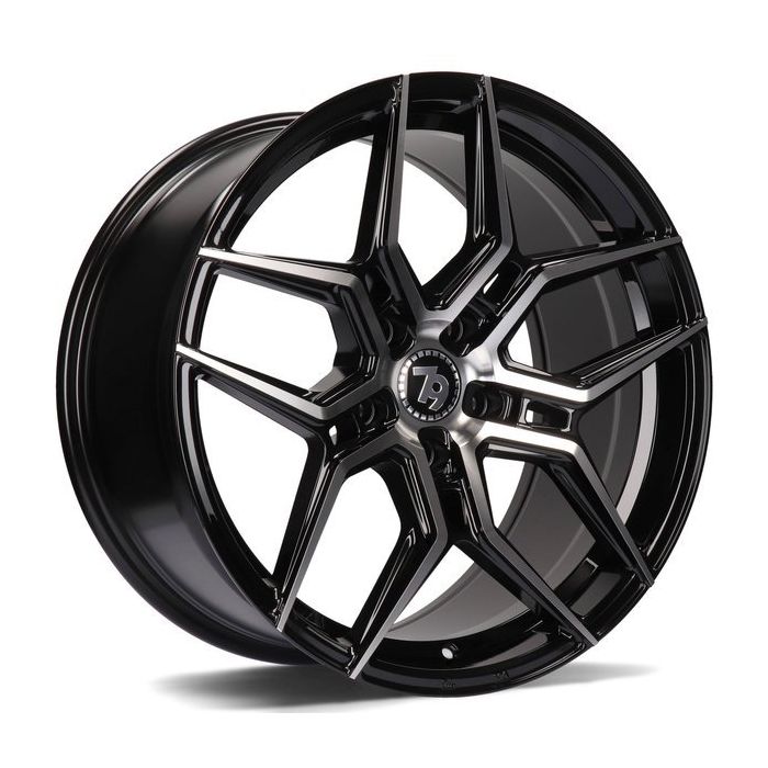 79WHEELS SV-B GLOSS BLACK POLISHED FACE 5X108 8X18 ET42 67.1 main product photo