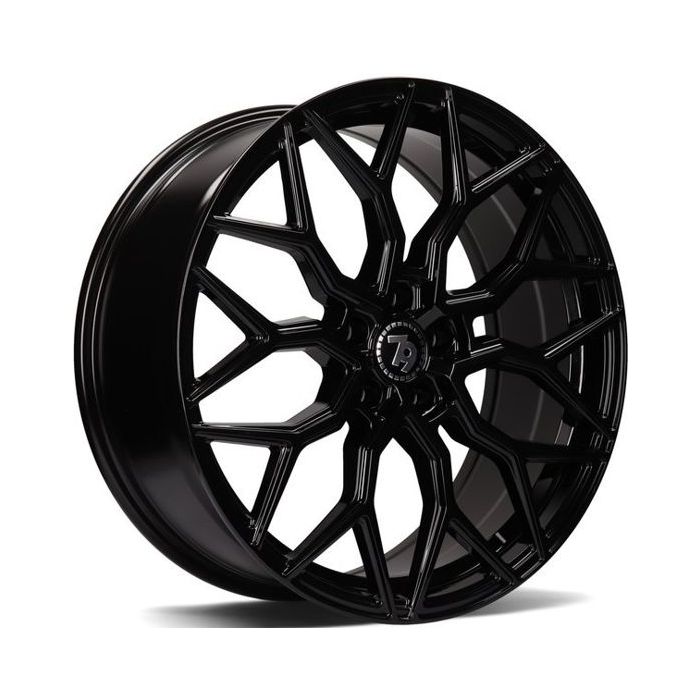 79WHEELS SV-K BLACK POLISHED FACE 5X114.3 8.5X19 ET40 73.1 main product photo