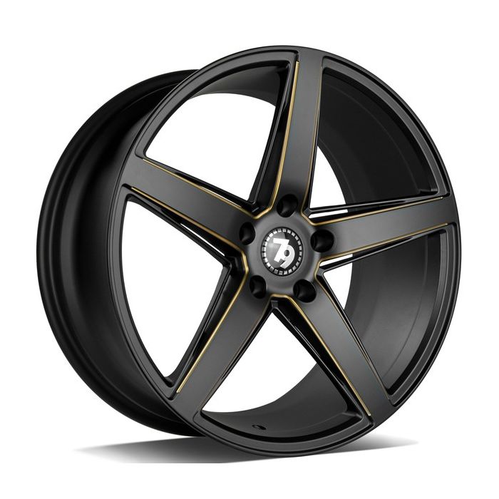 79WHEELS SV-N MATT BLACK GOLD MILL 5X120 8X18 ET30 72.6 main product photo