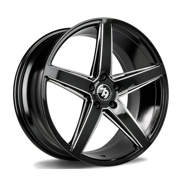 79WHEELS SV-N GLOSS BLACK POLISHED MILL 5X120 9.5X19 ET35 72.6 main product photo