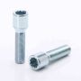 Set of 10 SILVER star bolts 40mm 14x1.5 + Key