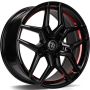 79WHEELS SV-B GLOSS BLACK RED BARREL 5X120 8.5X19 ET33 74.1